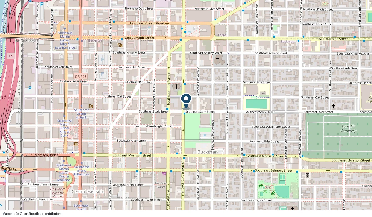 Map showing the location of Sweetpea Baking Co.